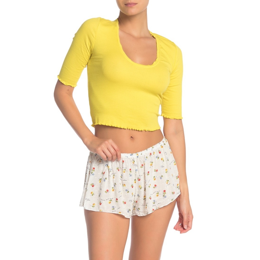 {Free People} Brand New Up Late Crop Top & Shorts - Picture 3 of 11